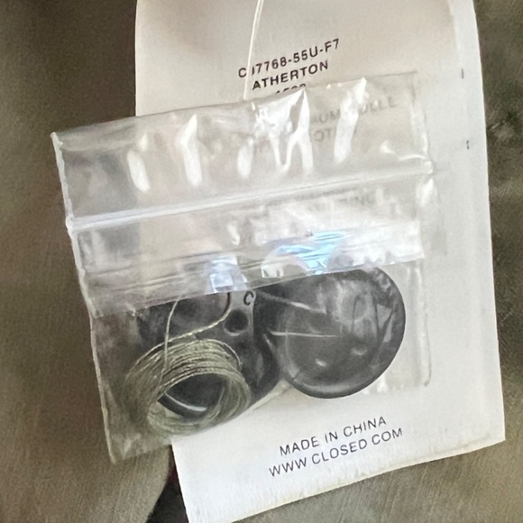 CLOSED Military Zip Up Jacket with Inner Jacket and Sequin Detailing Sz M - Picture 11 of 14